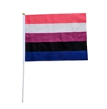 Gender Fluid 20 x 27 cm hand Flag
